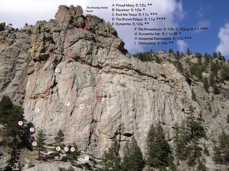 The Broadmoor and surrounding routes.