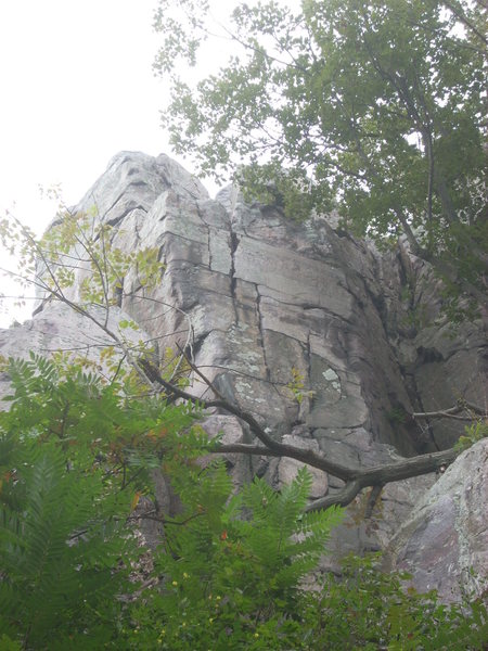 A shot of the climb from below.