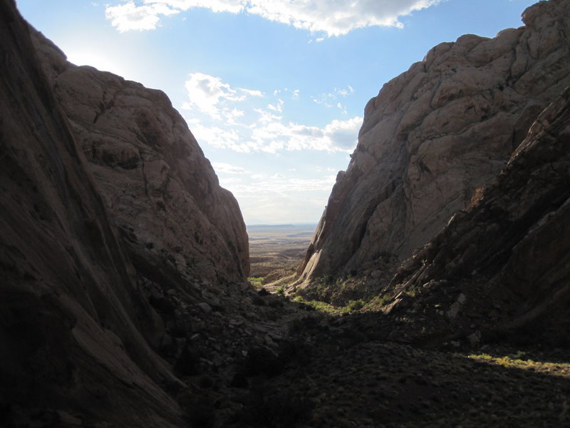 Early morning looking back at the entrance to Three Fingers...just no one but the Ravens