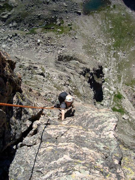 Myself following. Pitch 4 perhaps. Photo by A. Badeau.