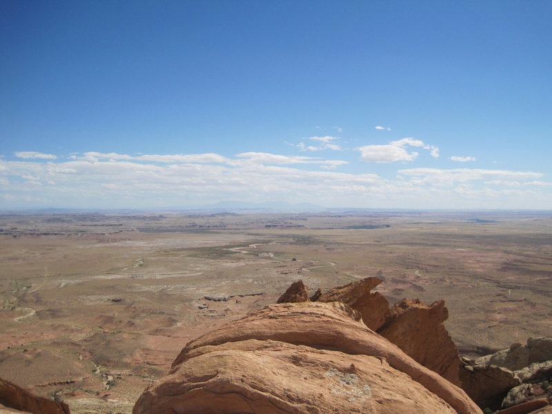 View from top towards the La Sals