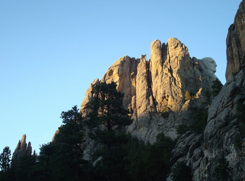 Dire Spire in the lower left, George Washington himself in the upper right.