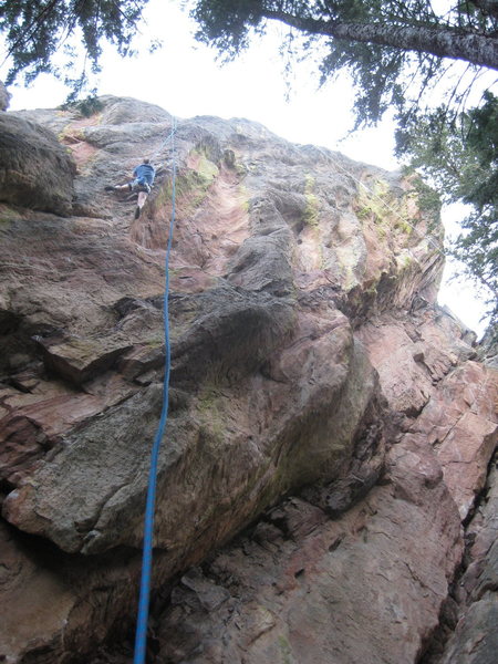 Paul toproping The Shaft in spring 2008.