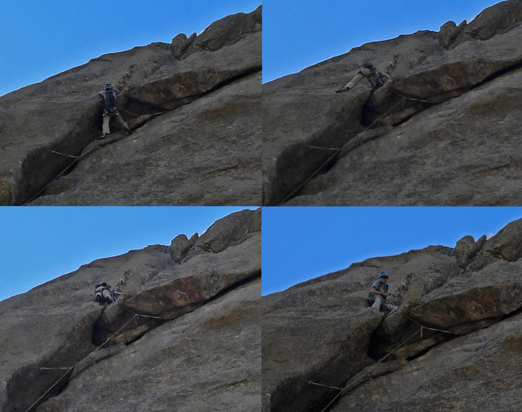Adam climbs through the Overleaf crux. Nice work, Adam!