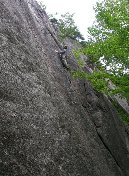 Unknown right, prior to making the delicate move out to the crack.