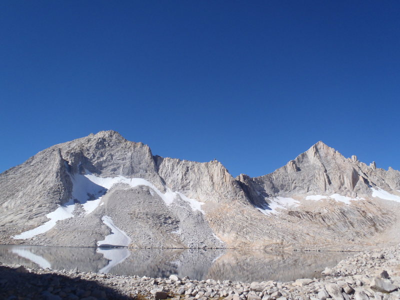 Feather Peak (right) and Royce Peak (left) above Royce Lakes