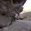 Warming up on the Low Traverse in Box Canyon