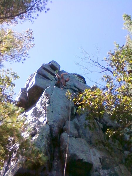 Vince, having a pleasant climb.