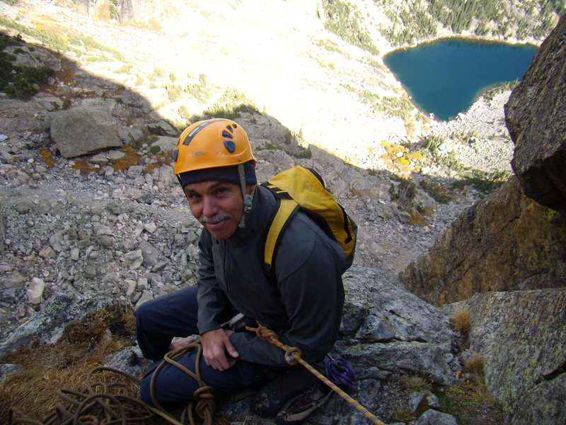 Hallet Peak, RMNP, October 3rd 2010. Culp - Bossier. With Brad on top of the route.