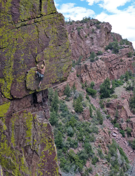 David up high on The Great Race.