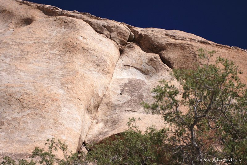 Looking up at the two bolts starting X-Rated Tits
