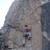 starting up Golden Nugget (5.10a), Holcomb<br>
<br>
photo by John Hoffman