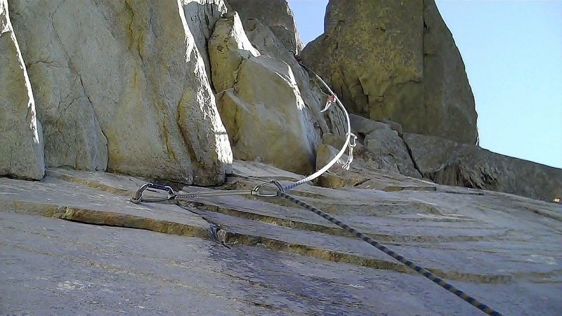 Preparing to blast off from the P1 belay.