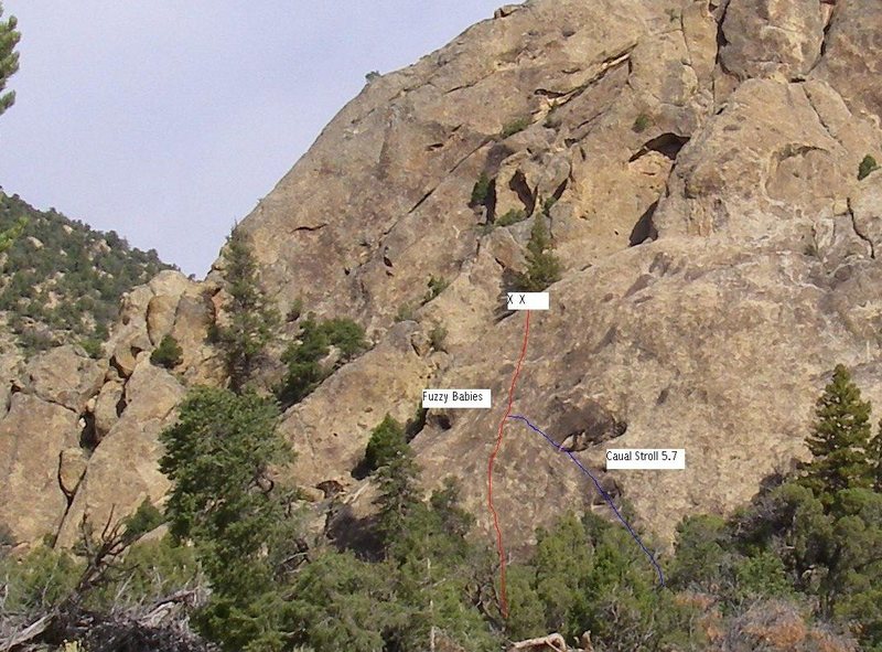 Close up view of route.