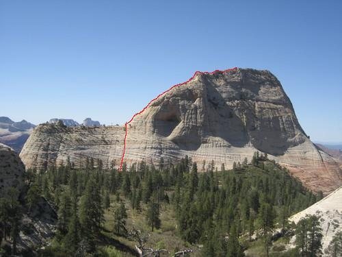 This is taken from the end of Northgate Peaks trail. The route follows the red line.