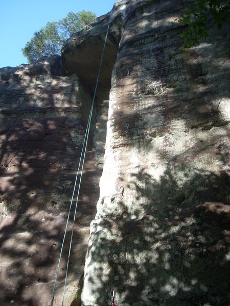 Climb the arete.