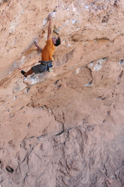 Sticking...barely, the throw. Everything stayed on when I did it from a hang and everything nearly came off on link. Photo by Matt Moore