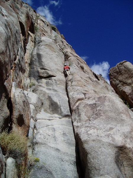 Chuck on the easy ground on P1. The P1 crux is right off the ground.