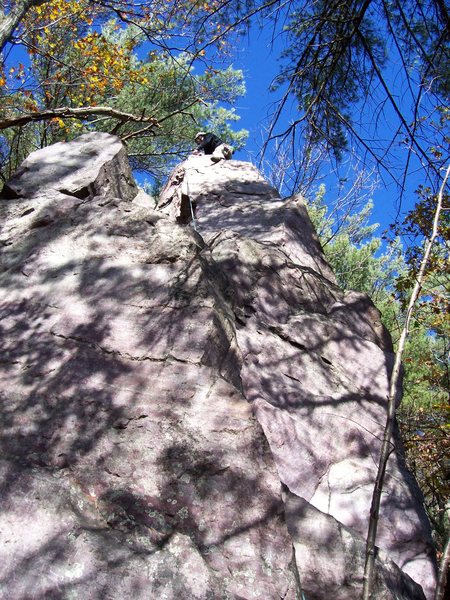 At the top.