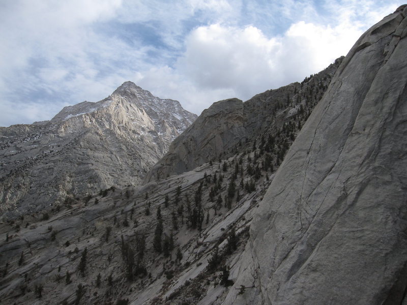 View looking south from halfway up the Candlelight Buttress.