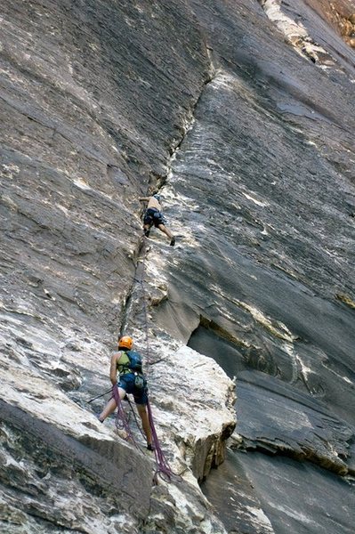 Matt and Andy head up the 2nd pitch.