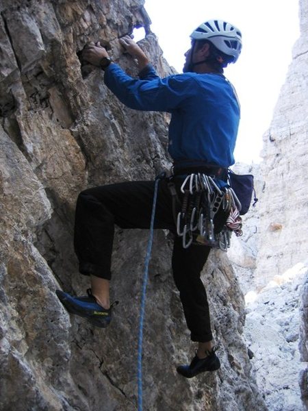 Start of Via Normale on Torre Quarta Bassa.