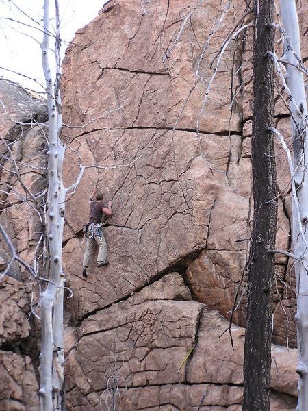 In the crux section - I gotcher gator - Right Here!