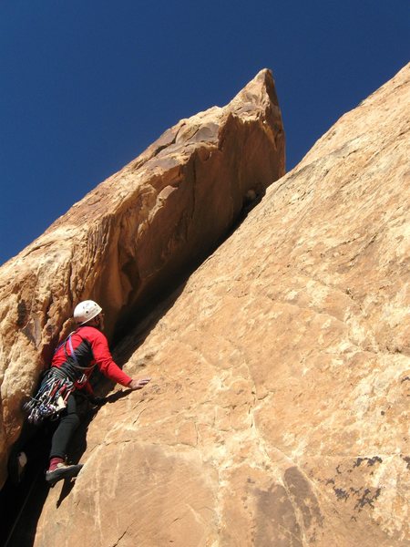 Paul stating up the final pitch..at last a pitch for him with some holds !....