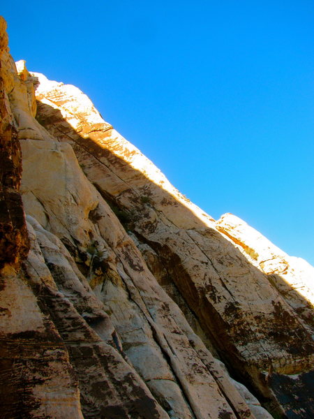 From Lotta balls wall. Route goes up the left leaning crack