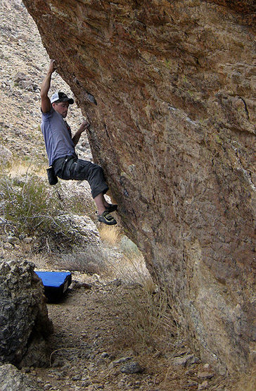 Danny on the Tuolumne Boulder.<br>
Photo by Blitzo.