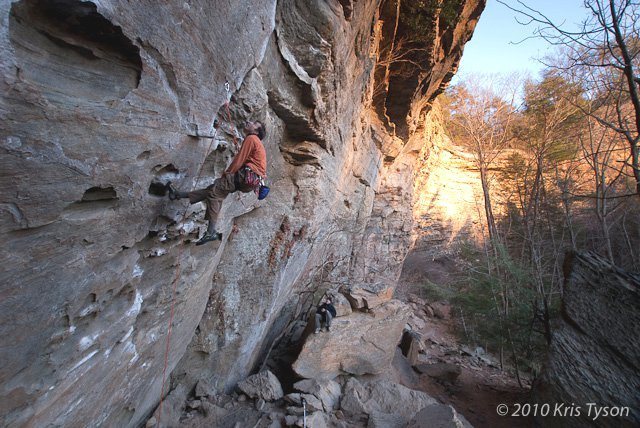 Staring at what I think is the crux of this route.