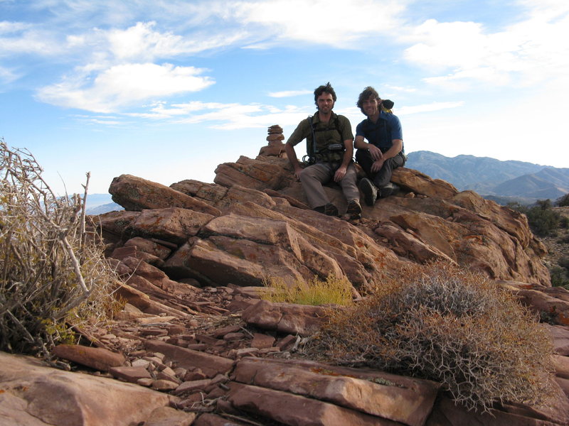 Matt Shanon and I on the summit of Mt. Wilson. The longest climb for both of us to date. Hell of a fun day.