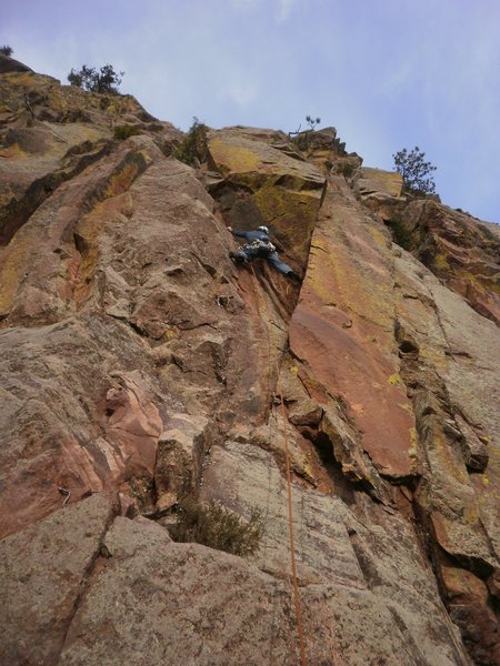 Starting the crux.