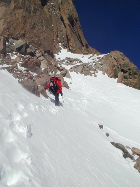 Traverse on Broadway from Lamb's Slide in Winter conditions.