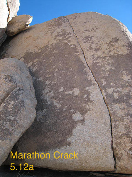 The Marathon Crack. Less than vertical tips to fingers.