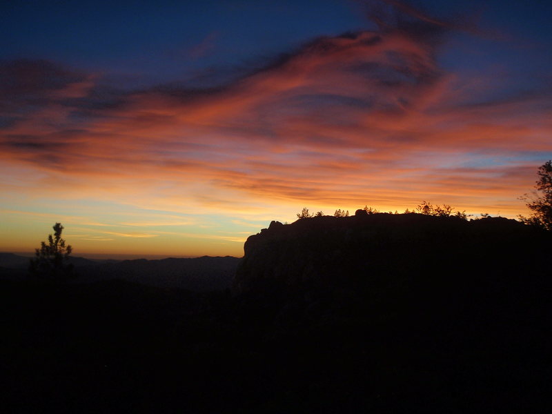 An impressive and symbolic sunset after such a great day of climbing.