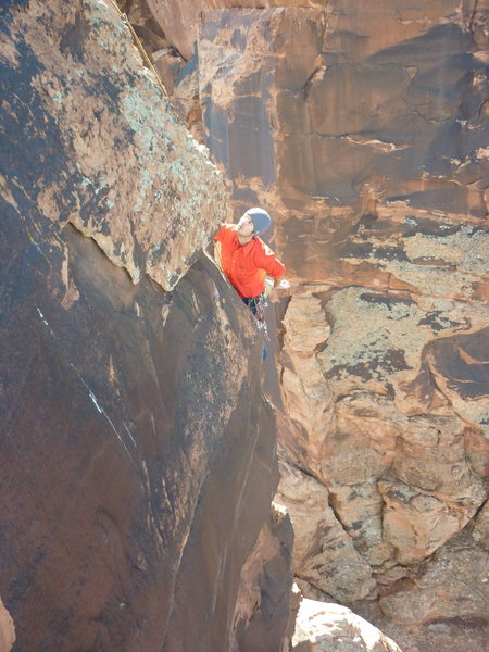 Jake Warren following pitch 2 of Satan's Revenge.