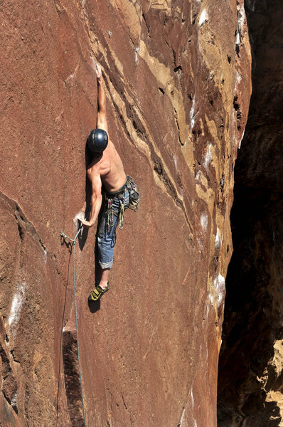 Eldorado Canyon Adam Brink on Fire and Ice. Reach?? He’s 6ft tall with