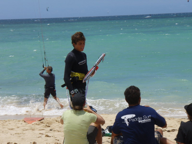 Kai at the Nash Maui "Kite" Race Series<br>
Photo: Olaf Mitchell
