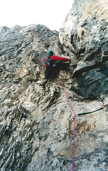 Another pitch up the Rock Rib.