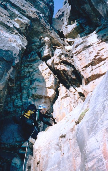 Mike begins the final pitch to the top of the Big Step.