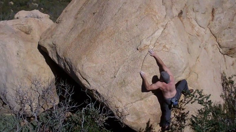 One option is to heel-hook and reach for the crack.