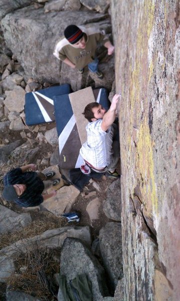 Looking down from the top.