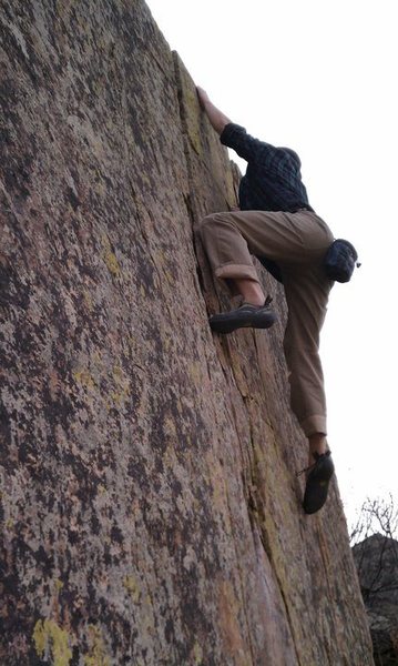 Reaching the top.