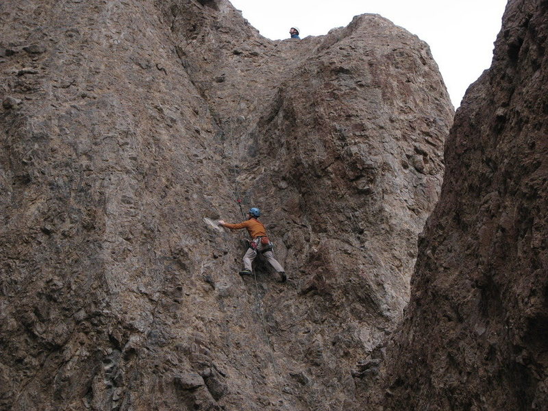 mnlumberjack from hikearizona.com took this cool shot of us on the 1st pitch of the tower.
