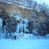 Wyalusing ice... Dennis's quarry right side... 12-19-10.