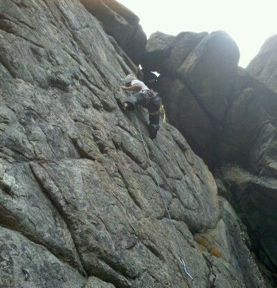 Just below crux.