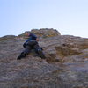 Climbing with a broken ankle in '05.  Prospect Mtn. CO.