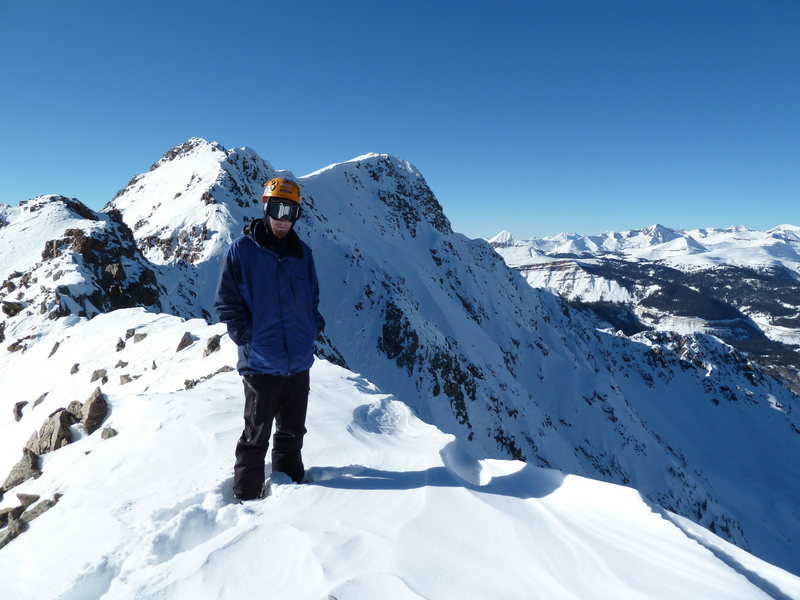 Me on summit ridge of North Twilight.