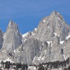 Mt Whitney on the right, Keeler Needle in the middle